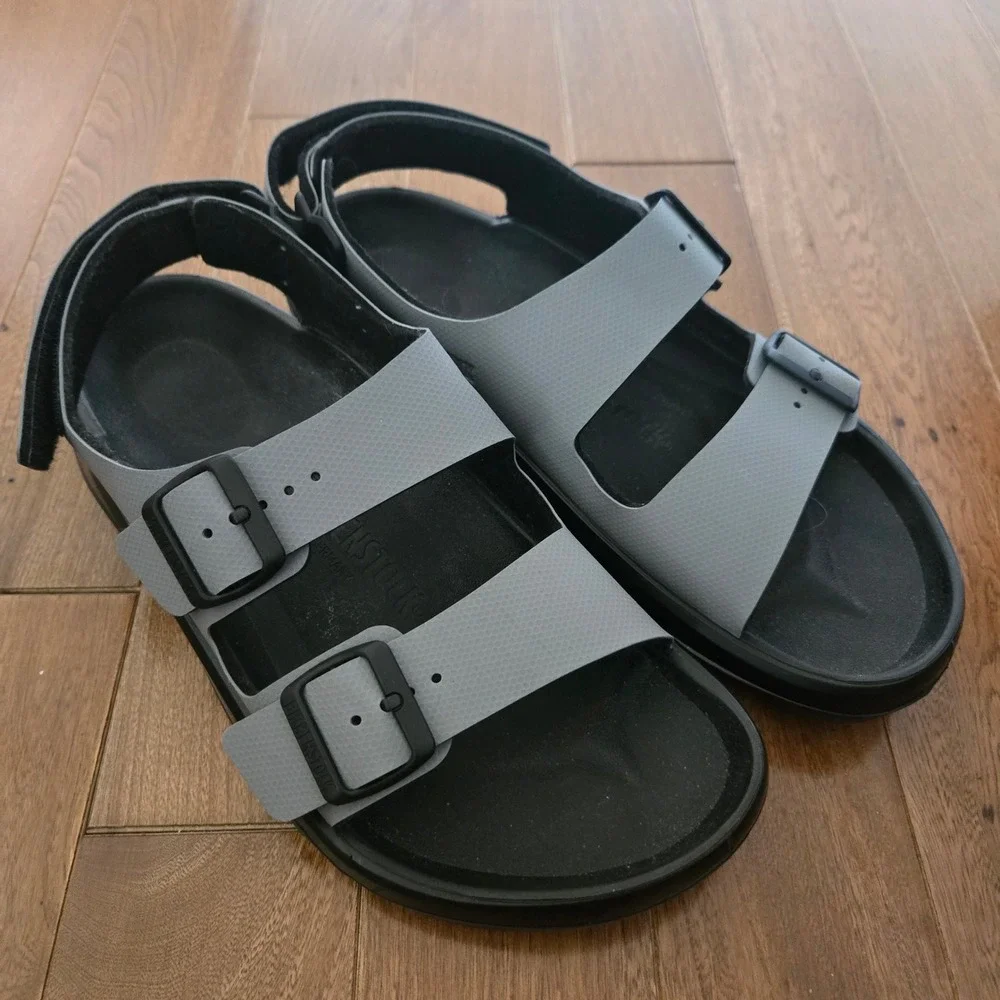 Birkenstock Mogami Terra Gray Black Sport Sandals Mens 42 US 9-9.5 Outdoor